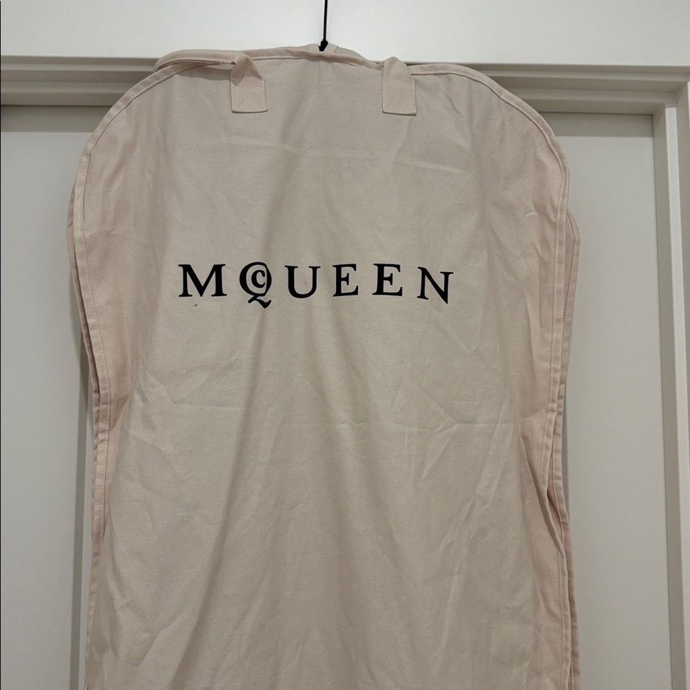 NWT [Alexander McQueen] Kickback Wool Straight Trousers Navy Women’s EU 42/US 28 - Picture 14 of 16